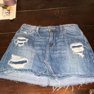 Hollister short high rise jean  skirt